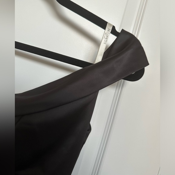 GALINA SIGNATURE satin off-the-shoulder mermaid dress - Black Bridesmaid Dress - Picture 7 of 13